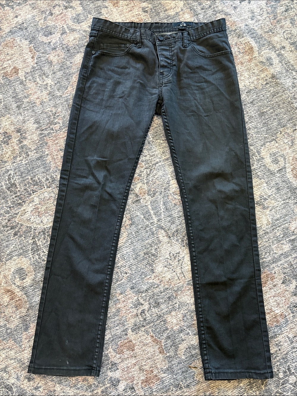 Men's Black ZAK Slim Straight Jeans